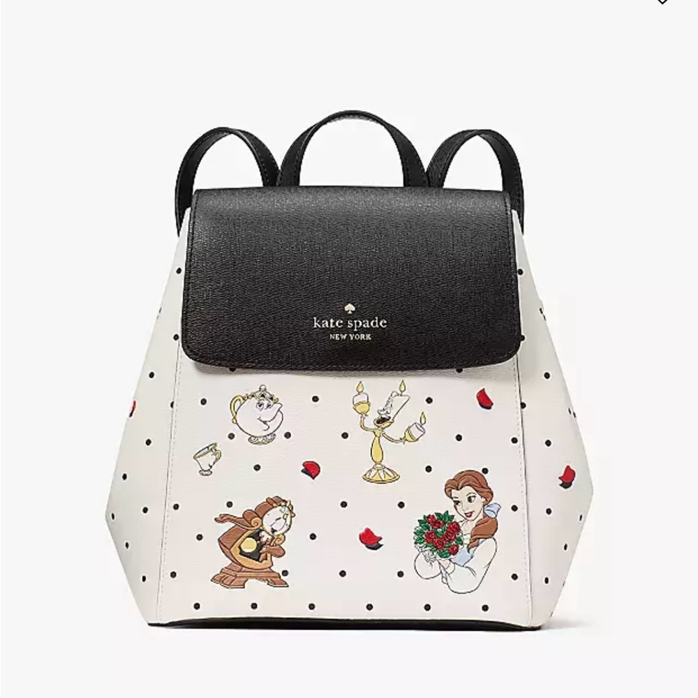 Disney X Kate Spade New York Beauty And The Beast Flap Backpack